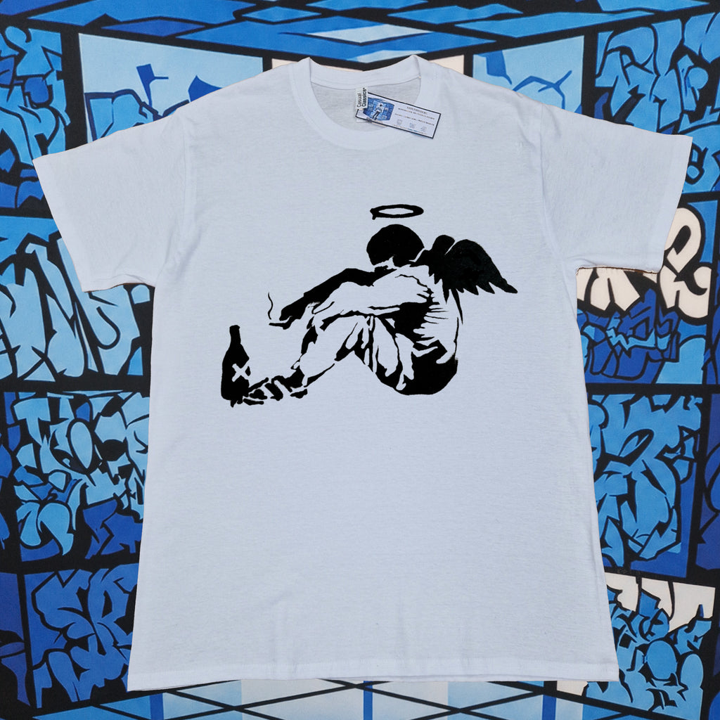 Banksy Fallen Angel T-Shirt (Light)