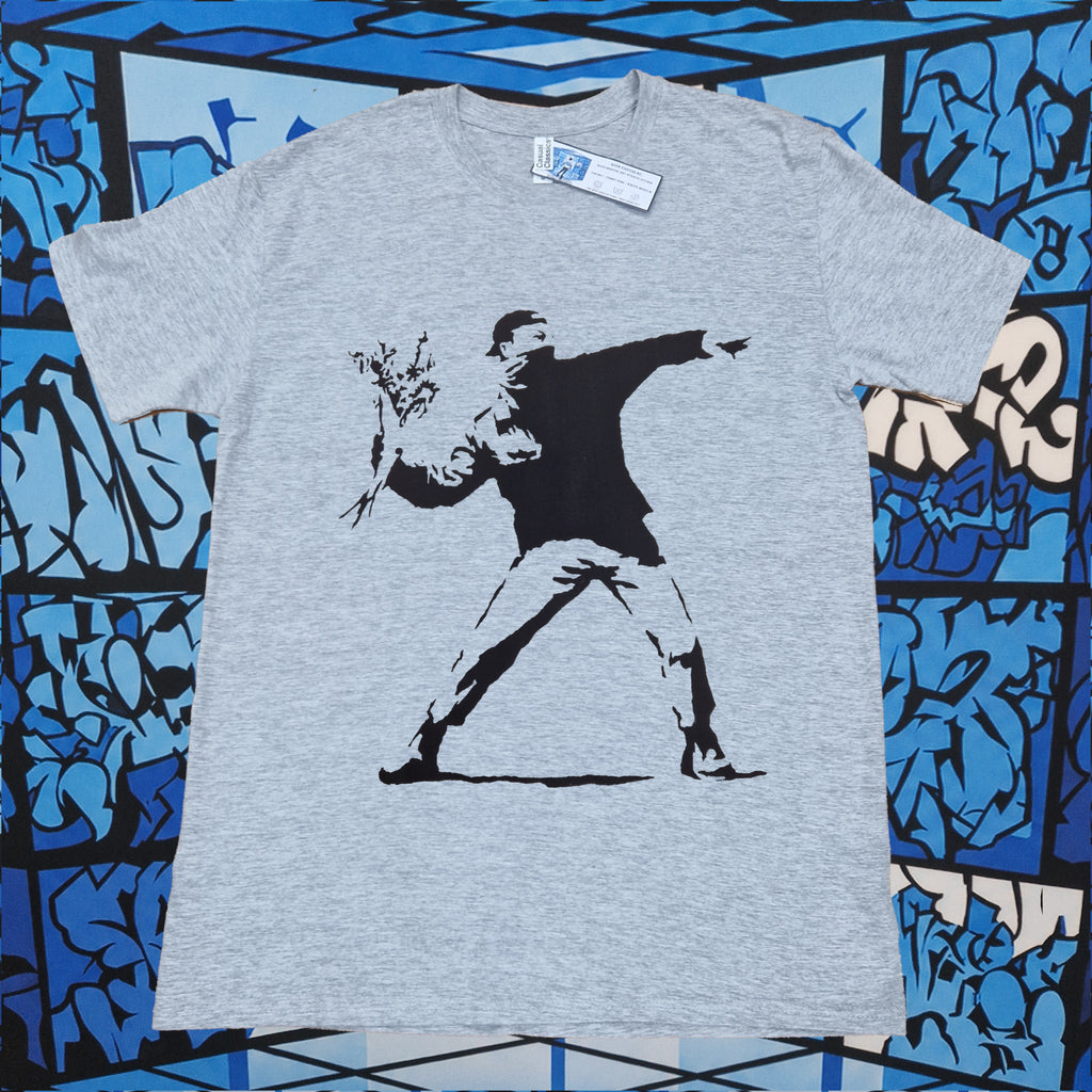 Banksy Flower Thrower T-Shirt