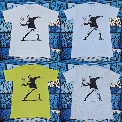 Banksy Flower Thrower T-Shirt