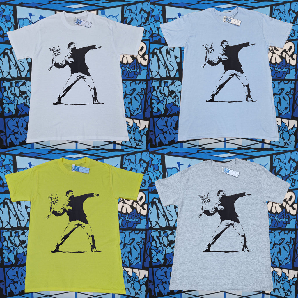 Banksy Flower Thrower T-Shirt