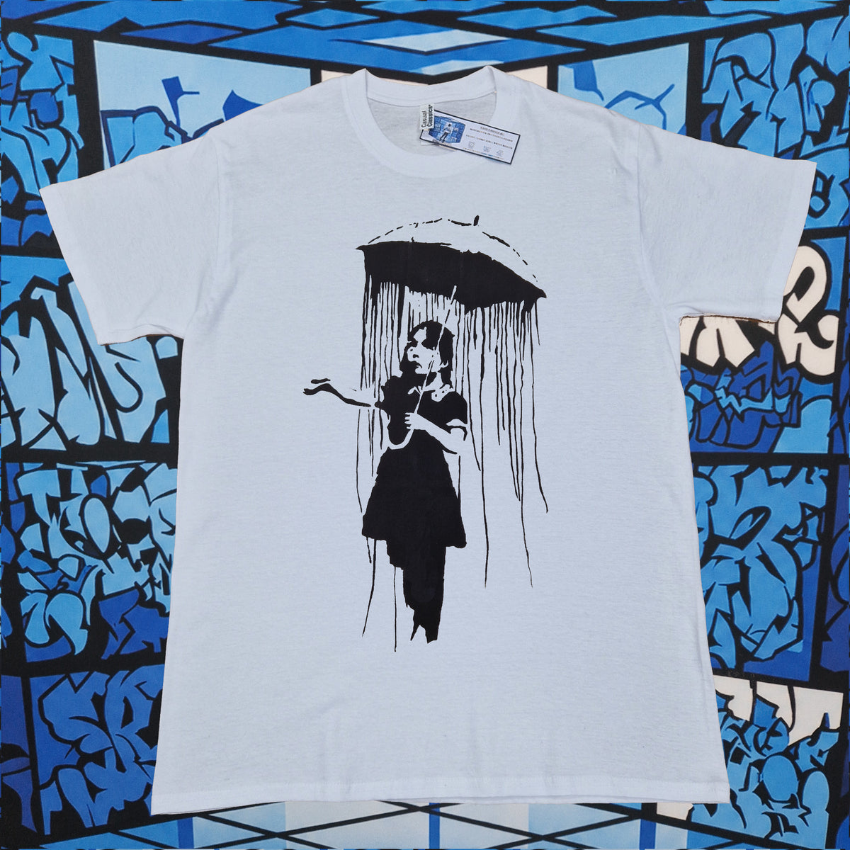 Banksy Nola Umbrella Girl T-Shirt