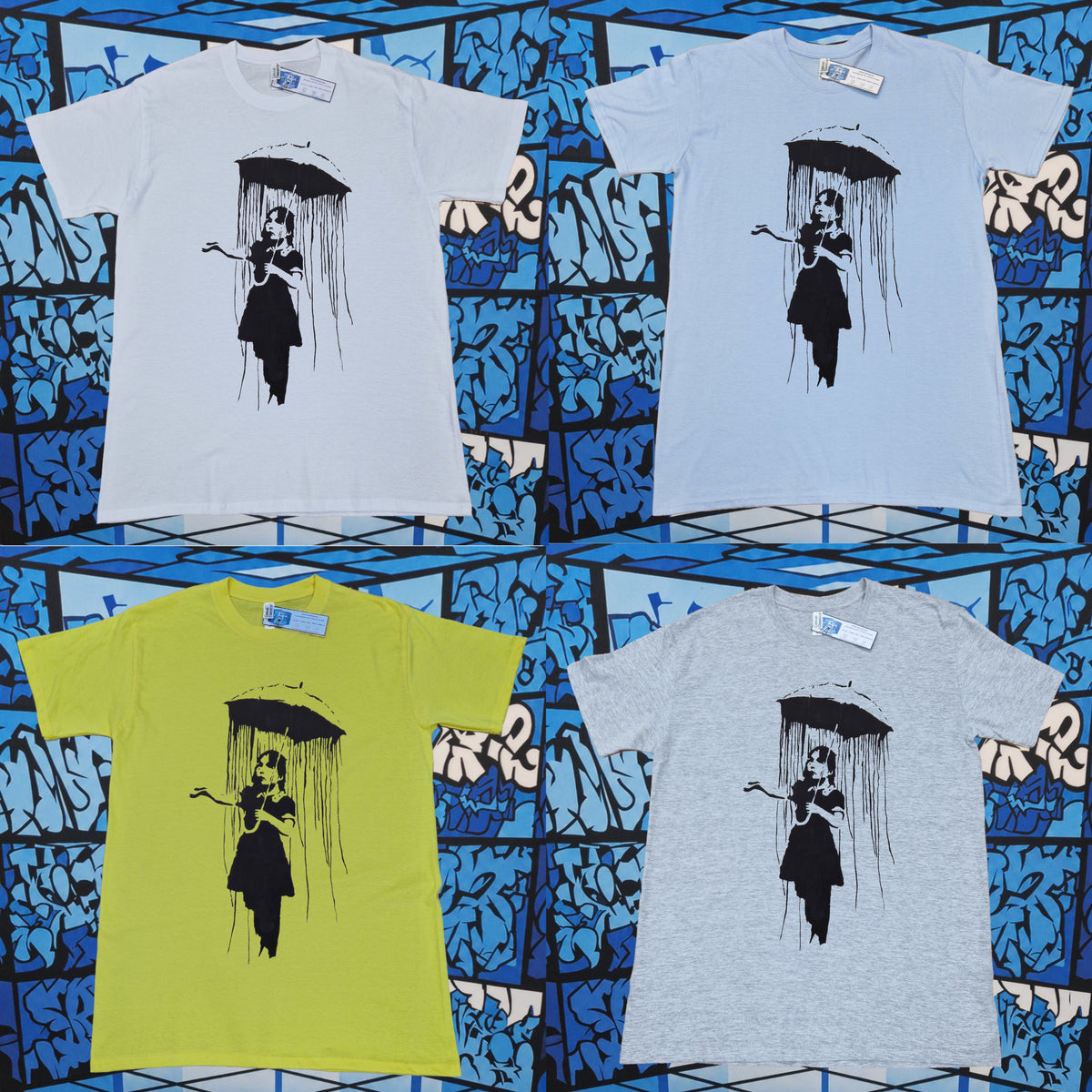 Banksy Nola Umbrella Girl T-Shirt